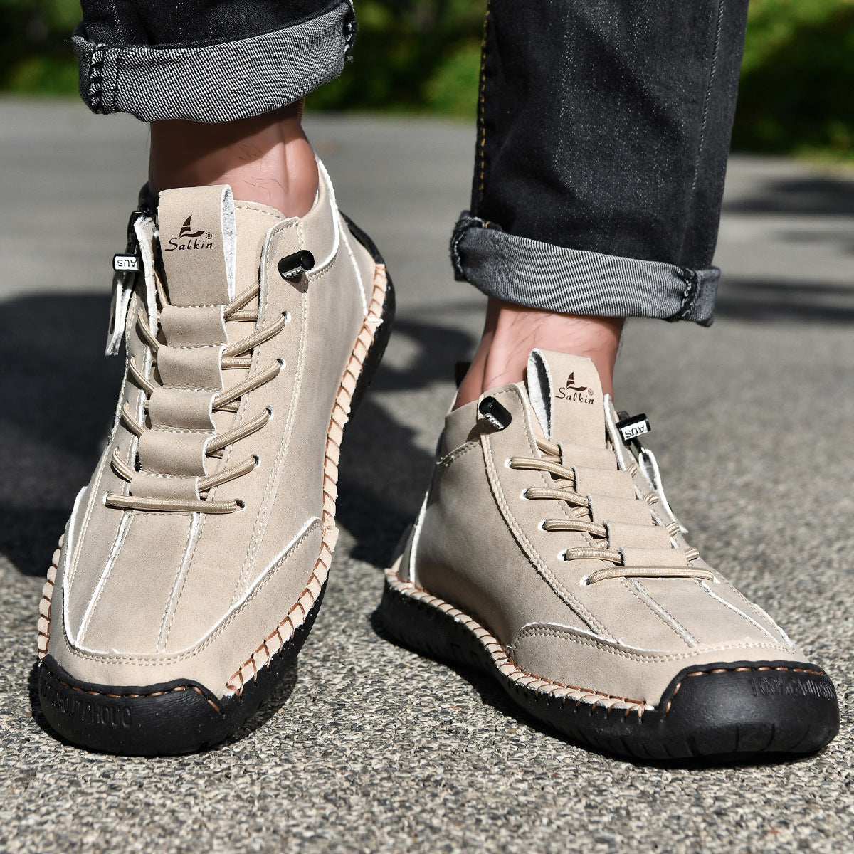 Inwalks® | 50 % popusta – Ne zamudite! Usnjeni čevlji »Zero Fatigue«: stranska zadrga, podporni vložek in nedrseč podplat – ergonomska oblika učinkovito zmanjšuje utrujenost – primerno tako za moške kot za ženske