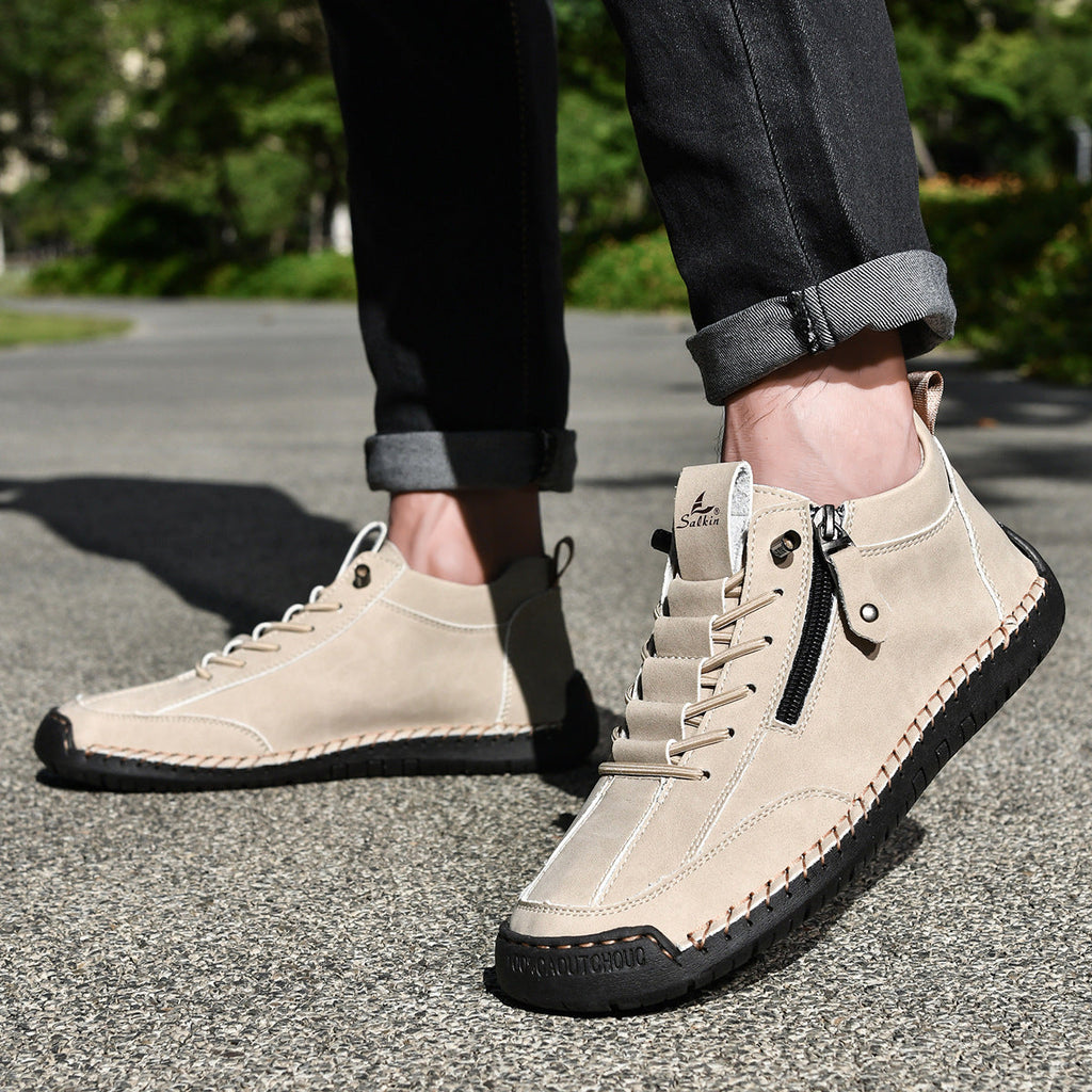 Inwalks® | 50 % popusta – Ne zamudite! Usnjeni čevlji »Zero Fatigue«: stranska zadrga, podporni vložek in nedrseč podplat – ergonomska oblika učinkovito zmanjšuje utrujenost – primerno tako za moške kot za ženske