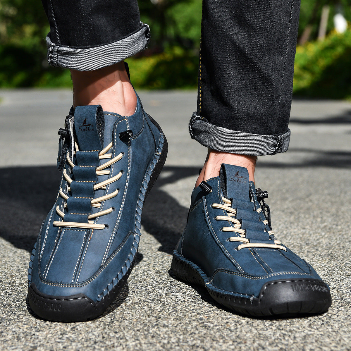 Inwalks® | 50 % popusta – Ne zamudite! Usnjeni čevlji »Zero Fatigue«: stranska zadrga, podporni vložek in nedrseč podplat – ergonomska oblika učinkovito zmanjšuje utrujenost – primerno tako za moške kot za ženske
