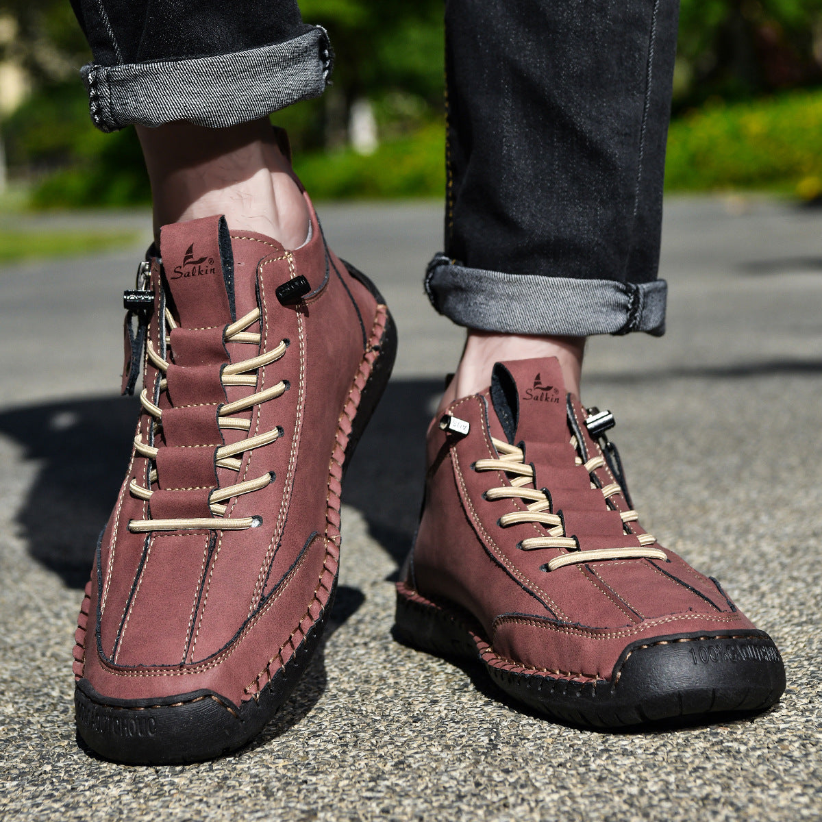 Inwalks® | 50 % popusta – Ne zamudite! Usnjeni čevlji »Zero Fatigue«: stranska zadrga, podporni vložek in nedrseč podplat – ergonomska oblika učinkovito zmanjšuje utrujenost – primerno tako za moške kot za ženske
