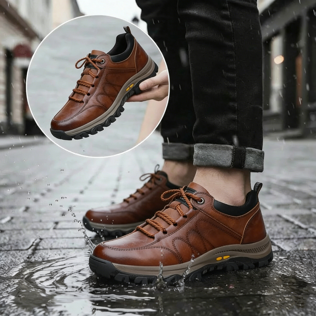 Inwalks® Italijanski usnjeni čevlji | Mehki in udobni | Podpora stopalnega loka olajša hojo